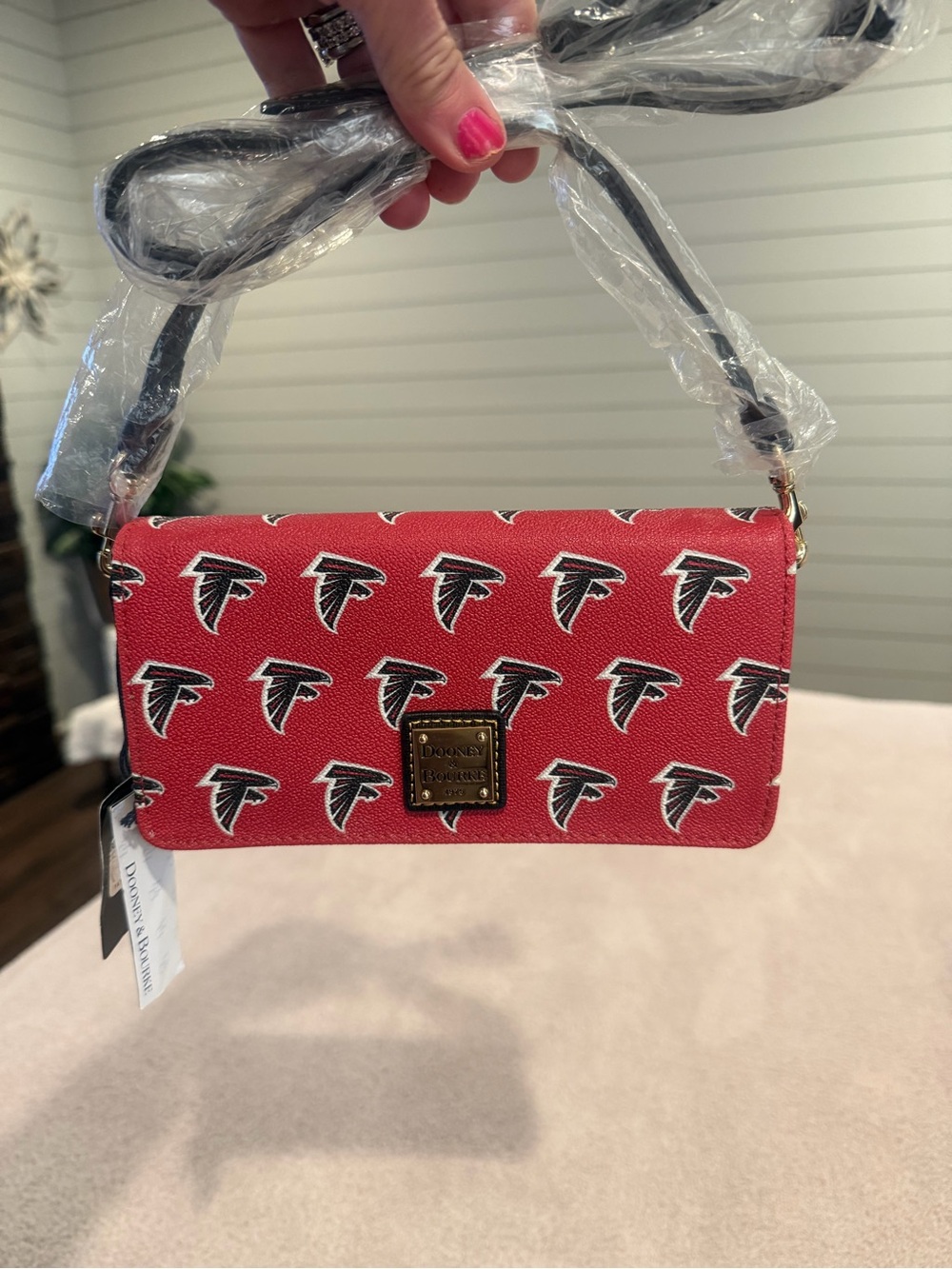 Dooney & Bourke Red Atlanta Falcons Crossbody Wallet